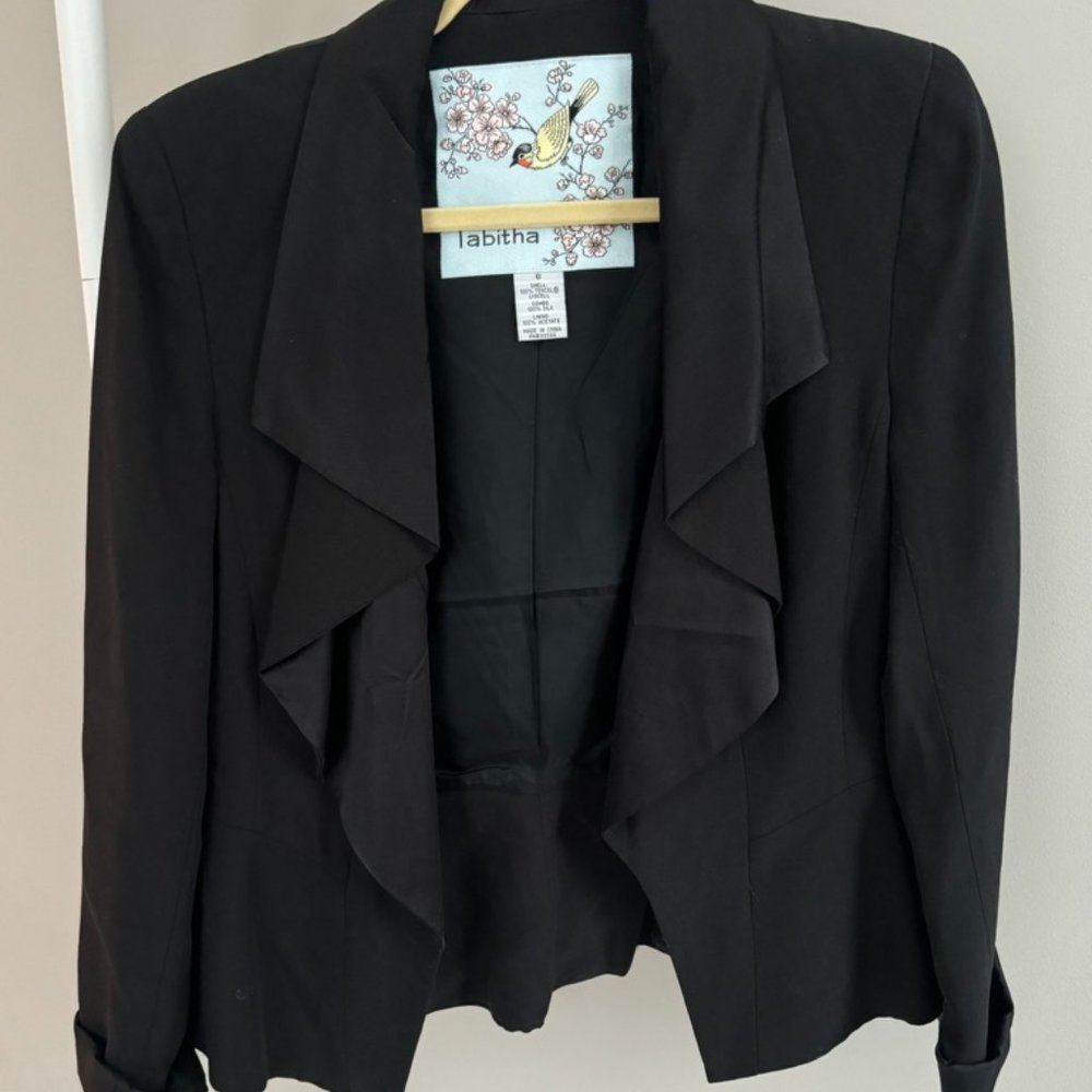 Anthropologie 'Tabitha' black blazer